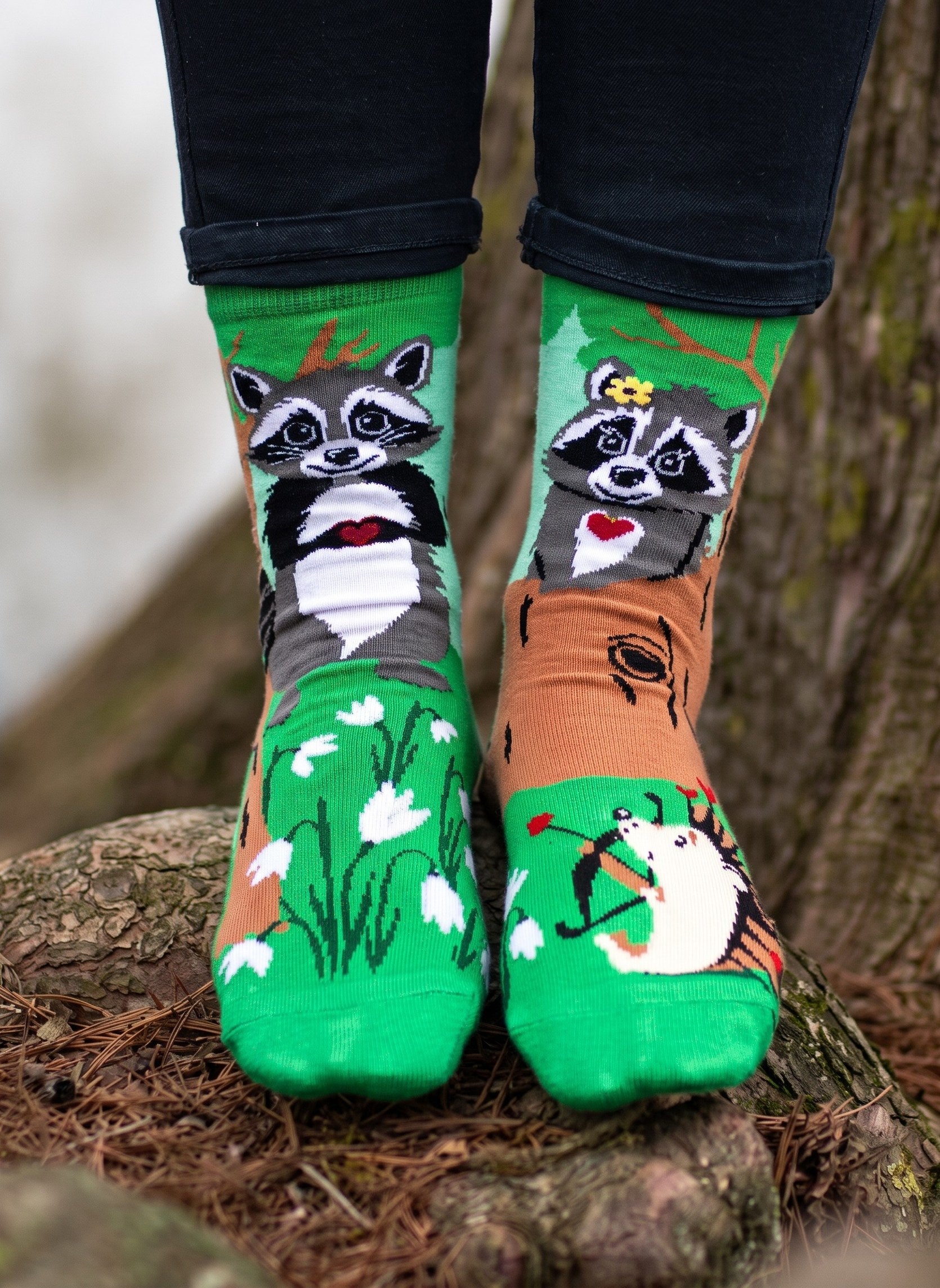 Chaussettes Arty Ratons Laveurs Amoureux - Pirin Hill