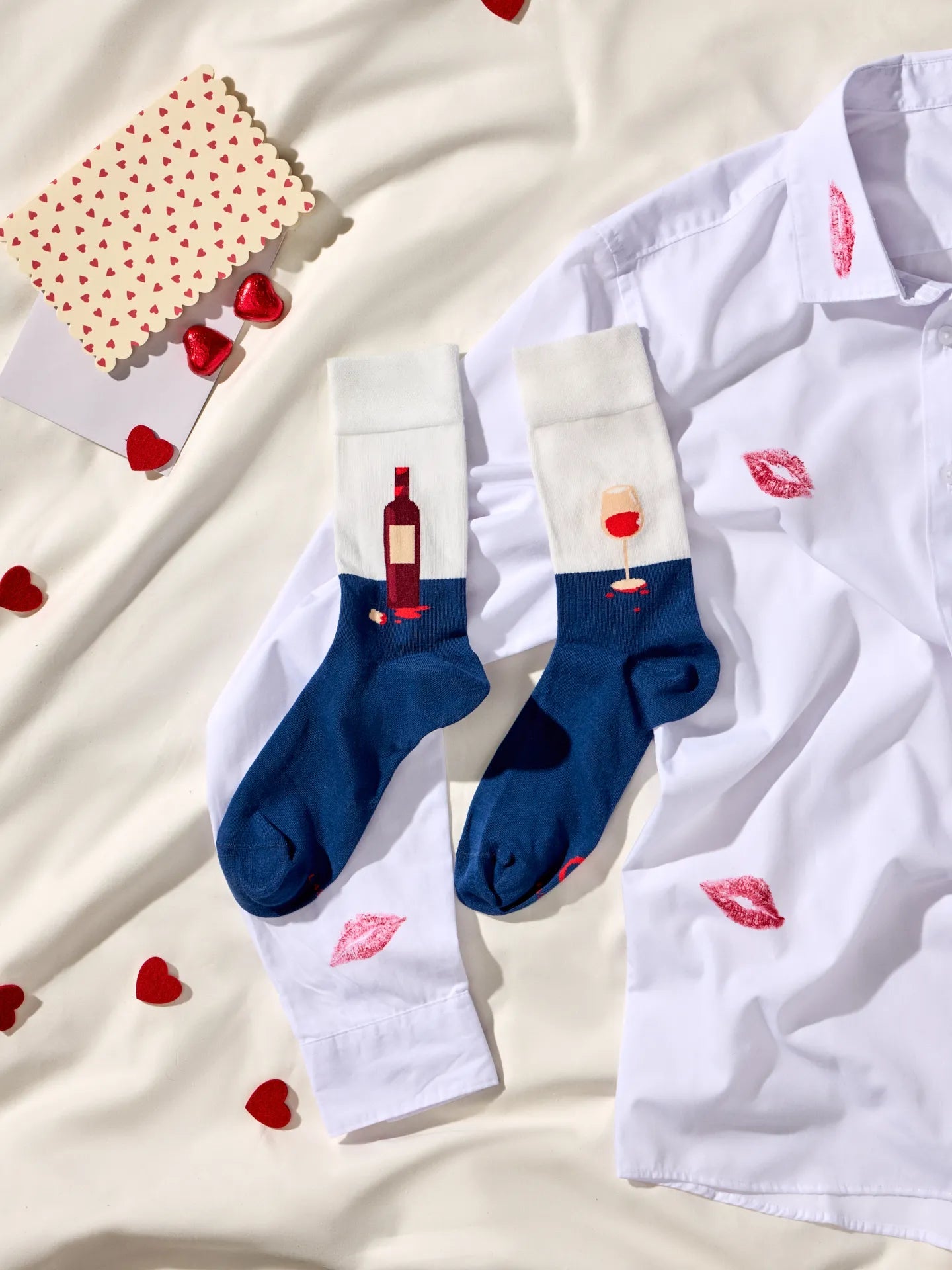 Chaussettes Bouteille et Verre de Vin - Dedoles