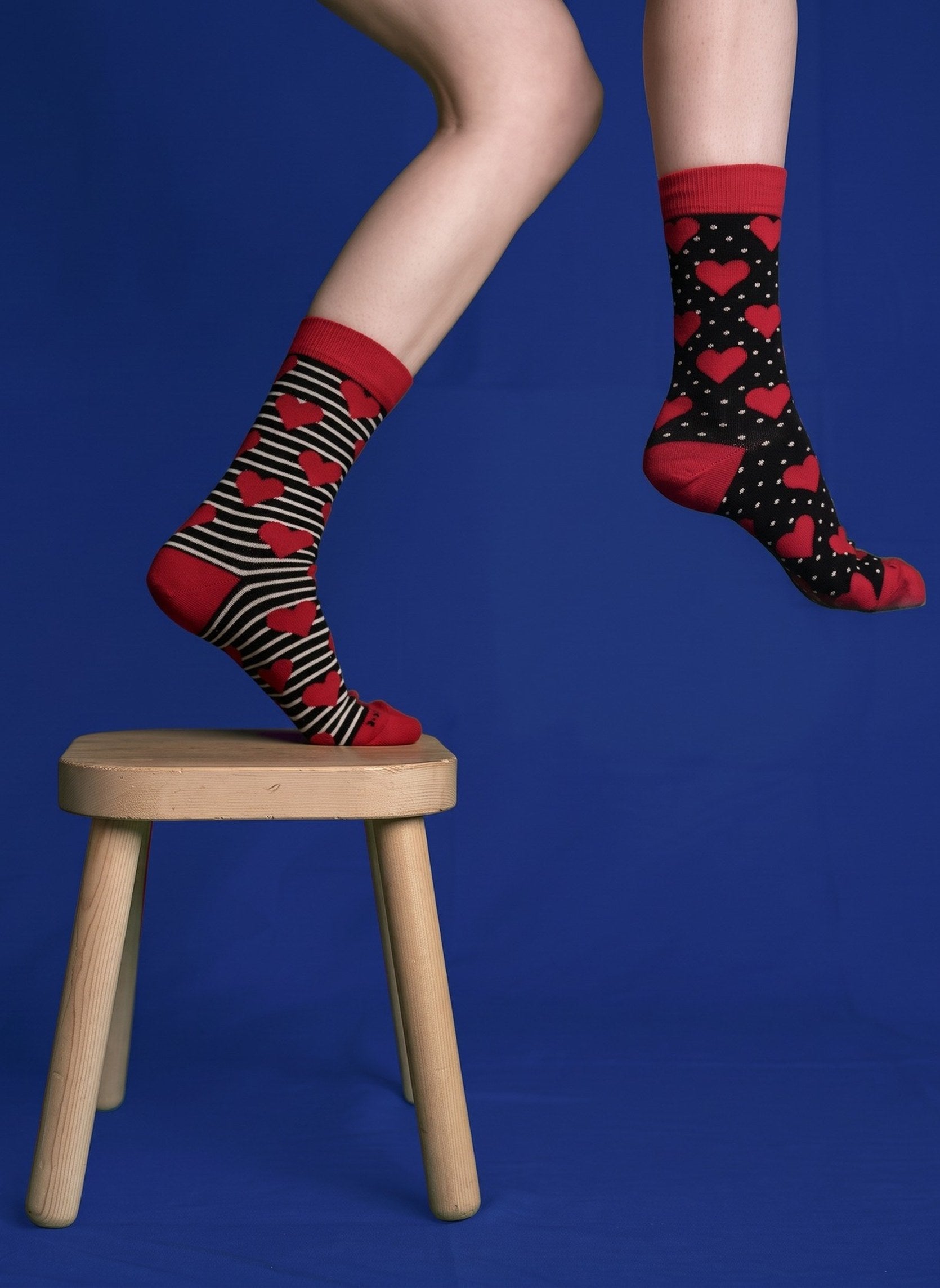 Chaussettes Coton Bio Cœurs Dépareillés - Pirin Hill