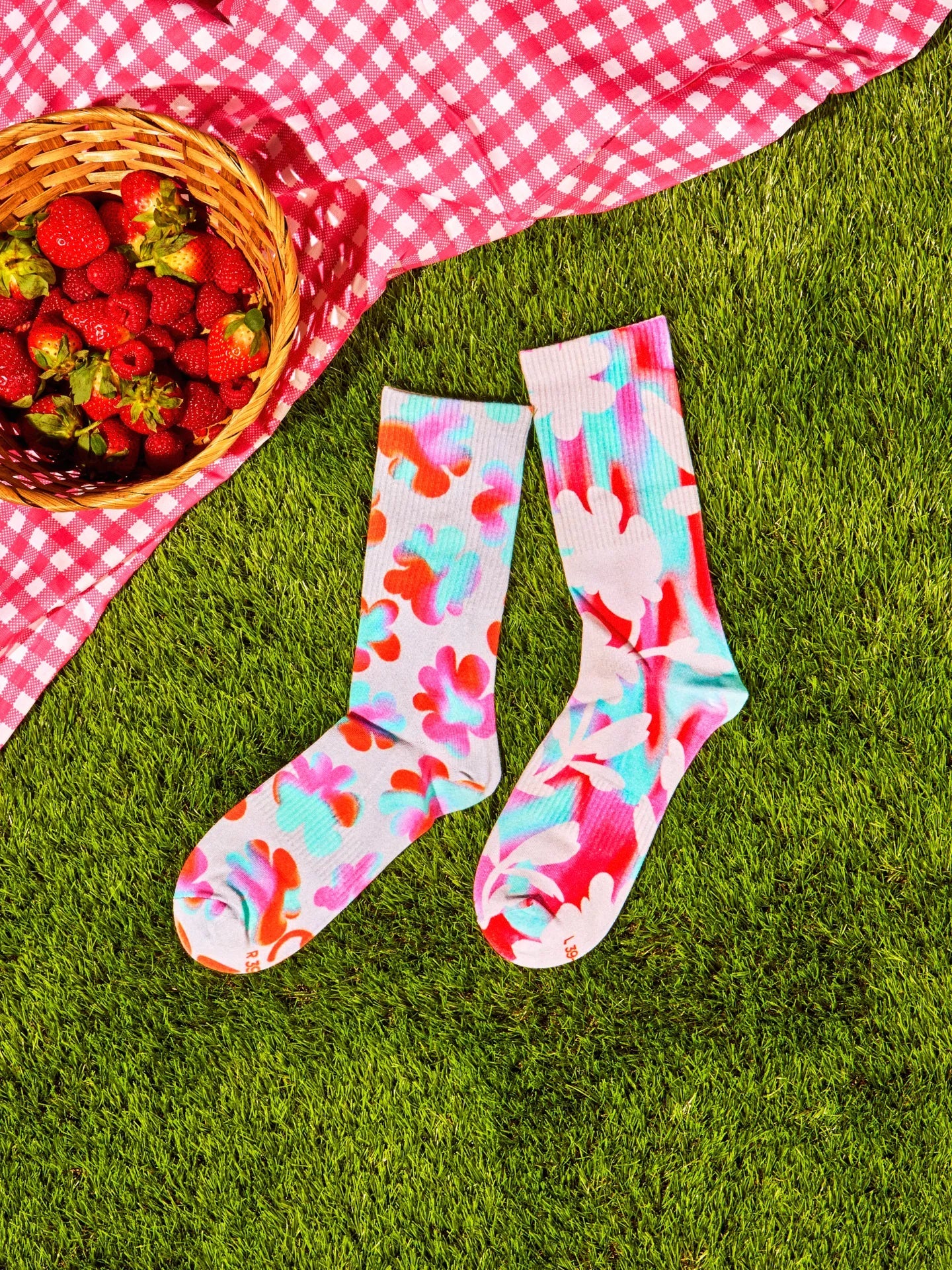 Chaussettes Côtelées Fleurs Funky - Dedoles