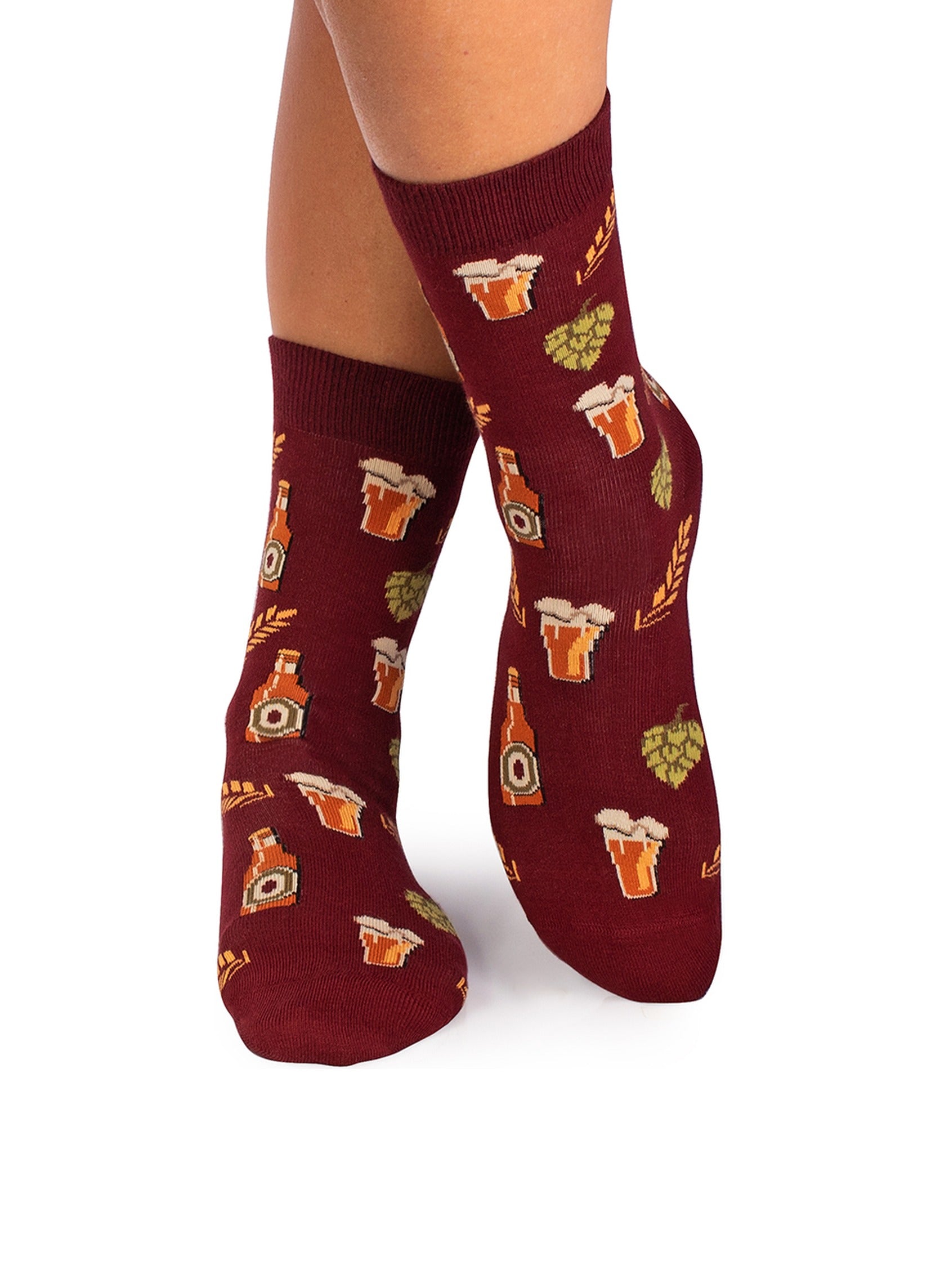 Chaussettes Coton Bio Bière - Bordeaux - Pirin Hill