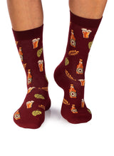 Chaussettes Coton Bio Bière - Bordeaux - Pirin Hill — portées