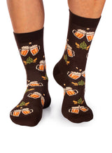 Chaussettes Coton Bio Bière - Marron - Pirin Hill — portées