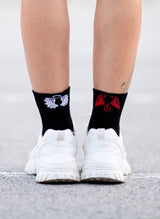 Chaussettes Courtes Active Day Noires Ange & Démon - Pirin Hill