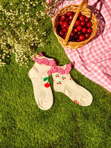 Chaussettes Courtes Cutecore Cerises - Dedoles