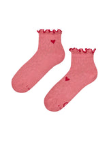 Chaussettes Courtes Cutecore Cœur Rouge - Dedoles