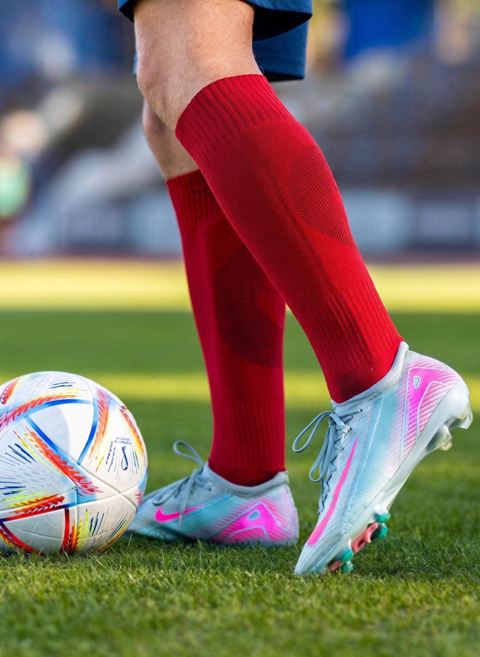 Chaussettes De Football Haut-Mollet - Rouge - Try To Fly
