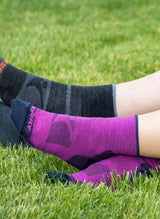 Chaussettes de Randonnée Courtes Fines Laine Mérinos Fuchsia - Try To Fly