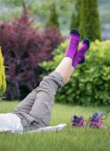 Chaussettes de Randonnée Courtes Fines Laine Mérinos Fuchsia - Try To Fly