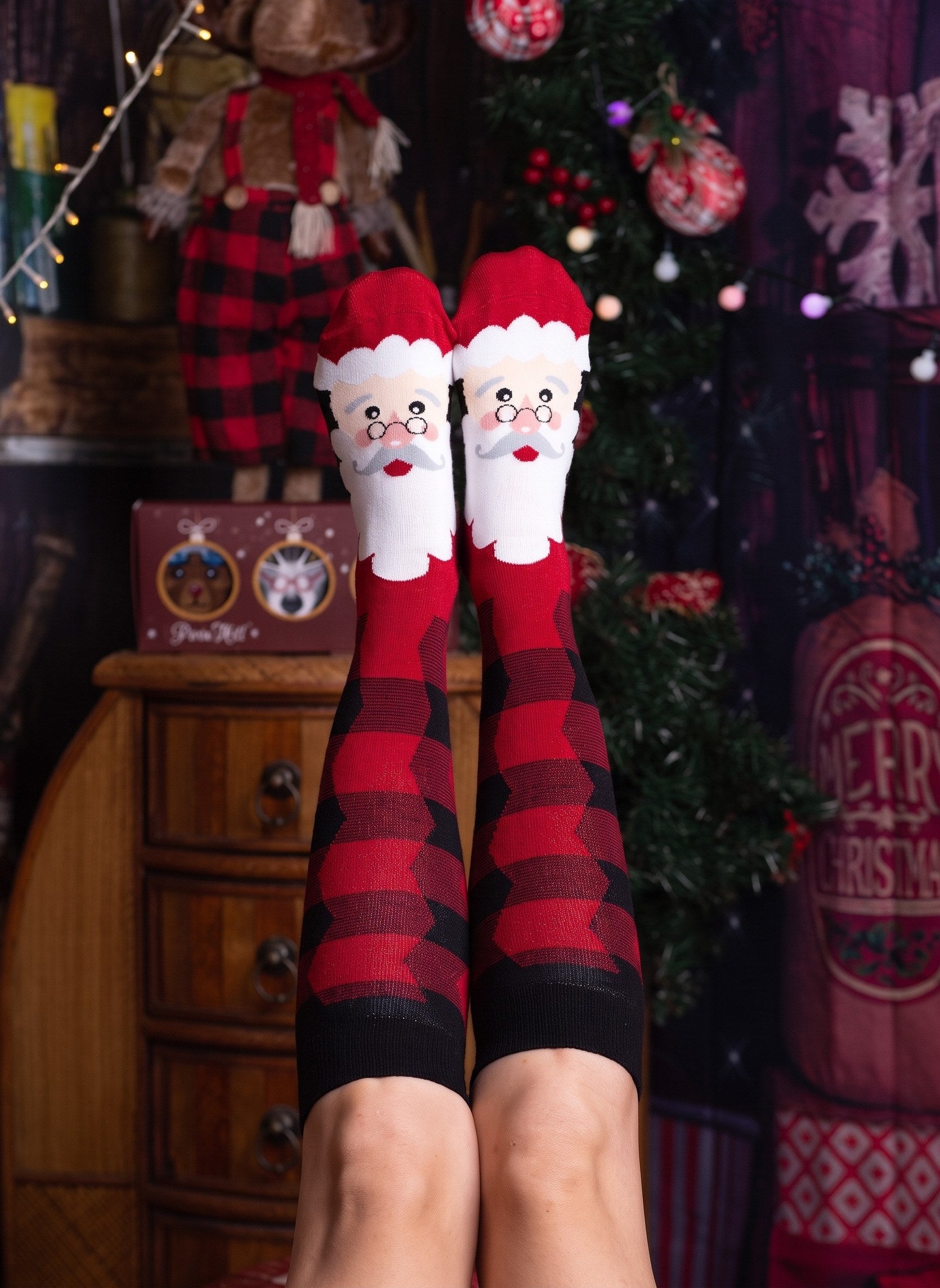 Chaussettes en Bambou Haut-Mollet Père-Noël - Pirin Hill