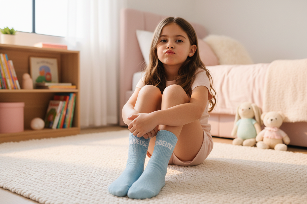 Chaussettes Fille à Paillettes Boudeuse - Photo Lifestyle