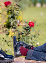 Chaussettes Laine Mérinos & Coton Bordeaux - Pirin Hill