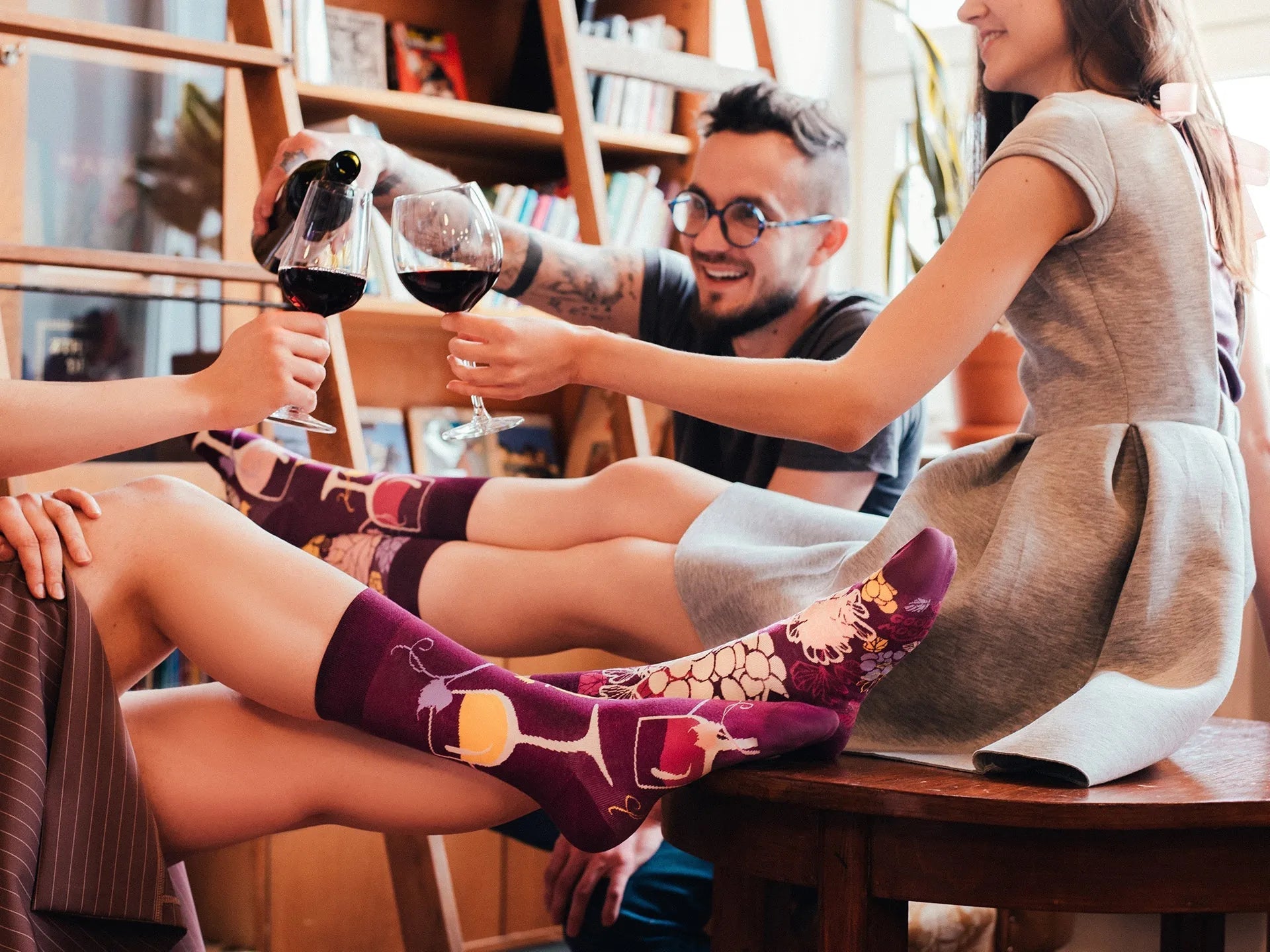 Chaussettes Vin Rouge et Raisins - Dedoles