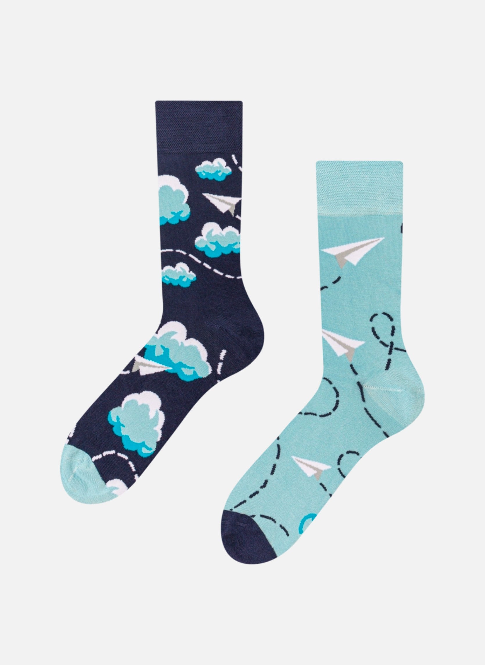 Chaussettes Bambou Avions en Papier dans les Nuages