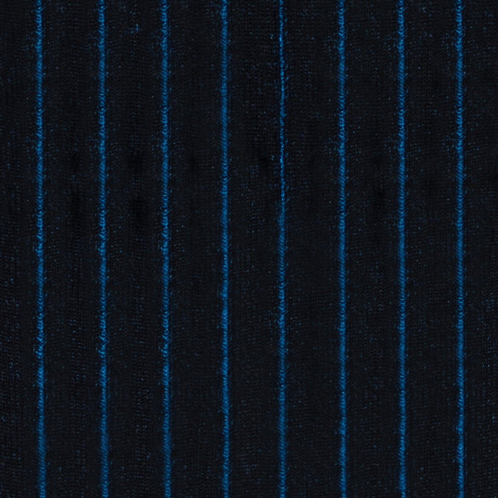 Le Bar a Chaussettes - Chaussettes Fil d'Ecosse Noires Rayures Bleues