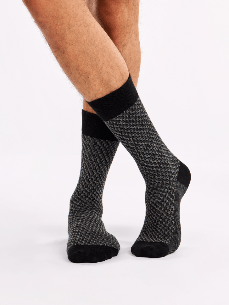 Le Bar a Chaussettes - Chaussettes Bambou Jacquard Grises