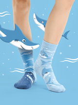 Le Bar a Chaussettes - Chaussettes Enfants Requin Gris