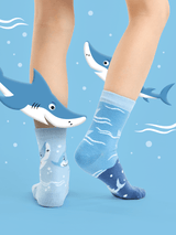 Le Bar a Chaussettes - Chaussettes Enfants Requin Gris