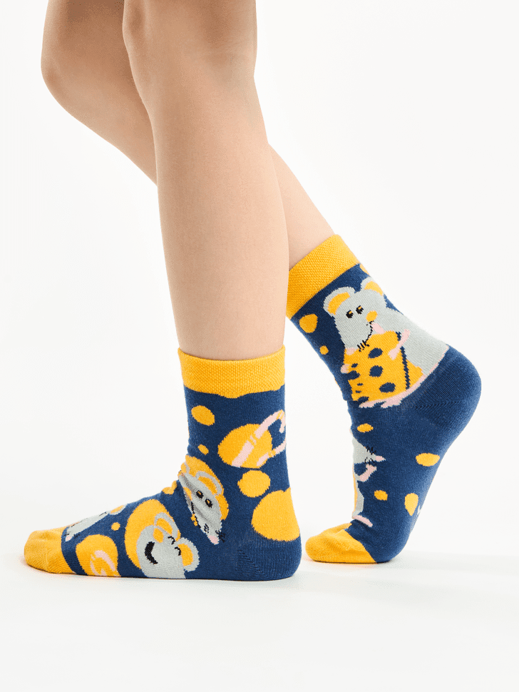 Le Bar a Chaussettes - Chaussettes Enfants Souris et Fromage