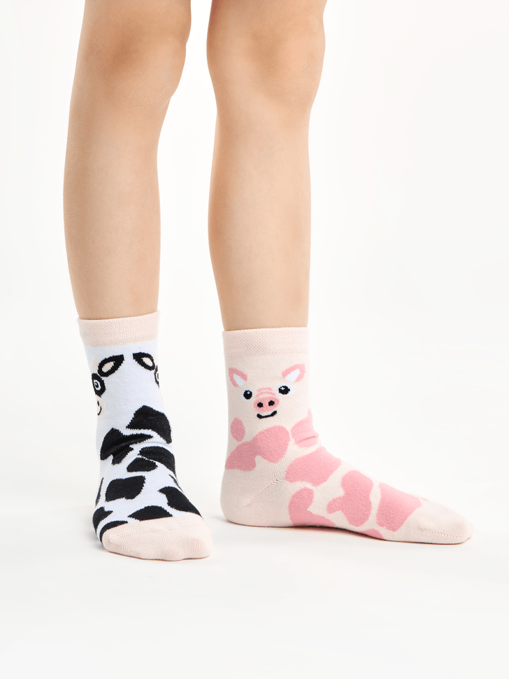 Le Bar a Chaussettes - Chaussettes Enfants Vache et Cochon