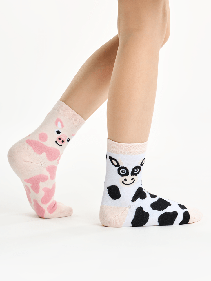 Le Bar a Chaussettes - Chaussettes Enfants Vache et Cochon