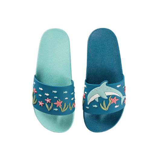 Le Bar a Chaussettes - Claquettes Enfants Dauphin Joyeux