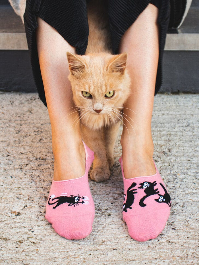 Le Bar a Chaussettes - Protège-pieds Chats Roses