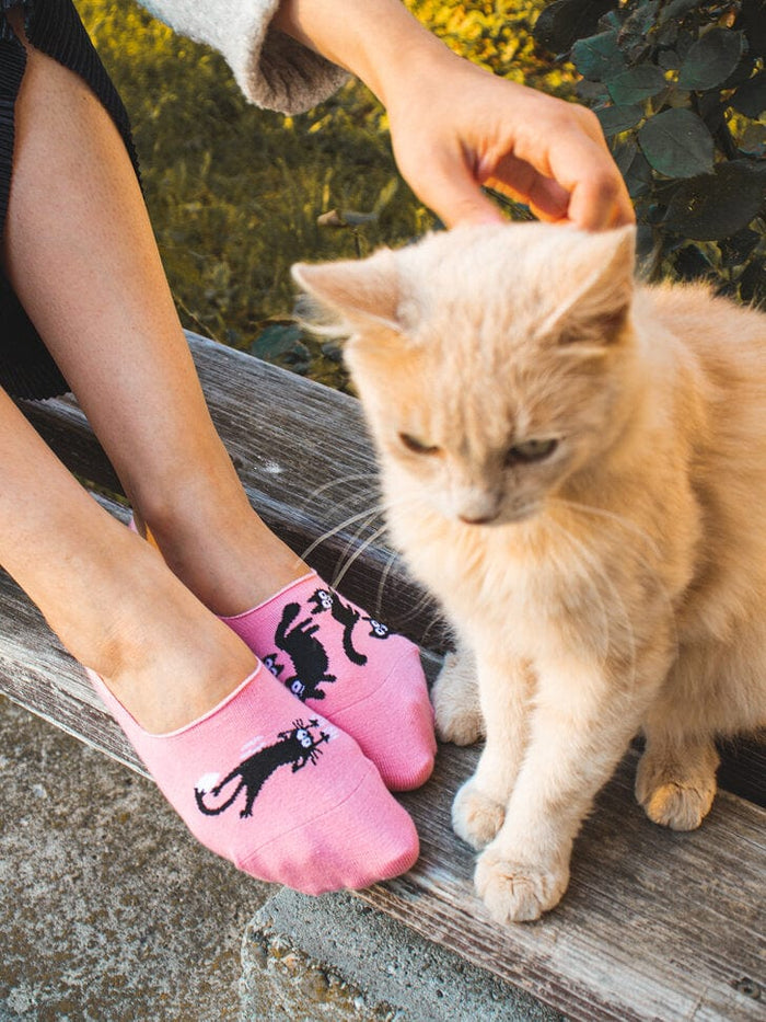 Le Bar a Chaussettes - Protège-pieds Chats Roses