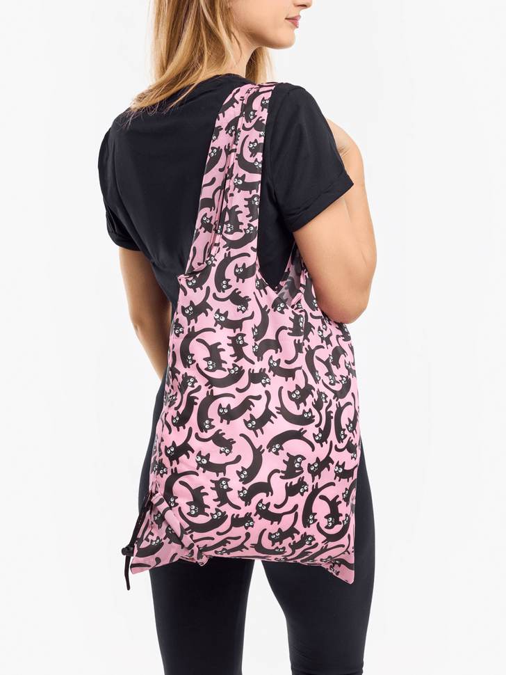 Le Bar a Chaussettes - Sac à Provisions Chats Roses