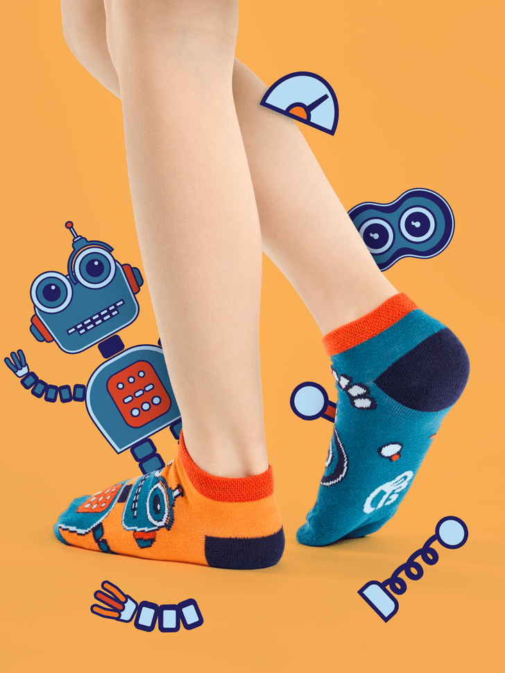 Le Bar a Chaussettes - Socquettes Enfants Robots