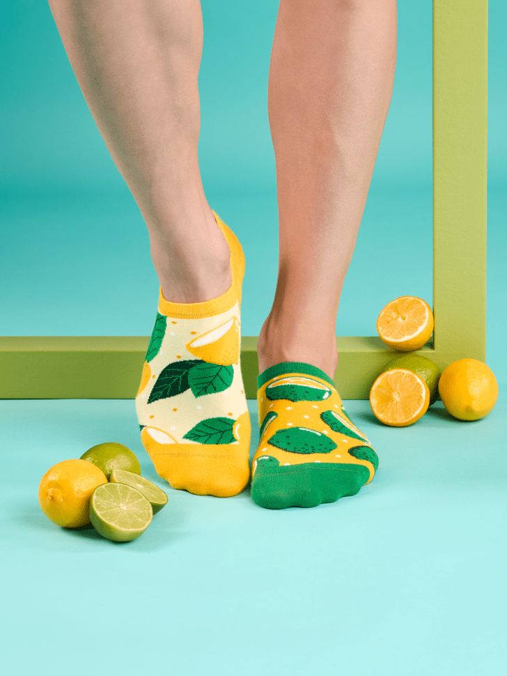 Le Bar a Chaussettes - Socquettes Invisibles Citrons Verts et Jaunes