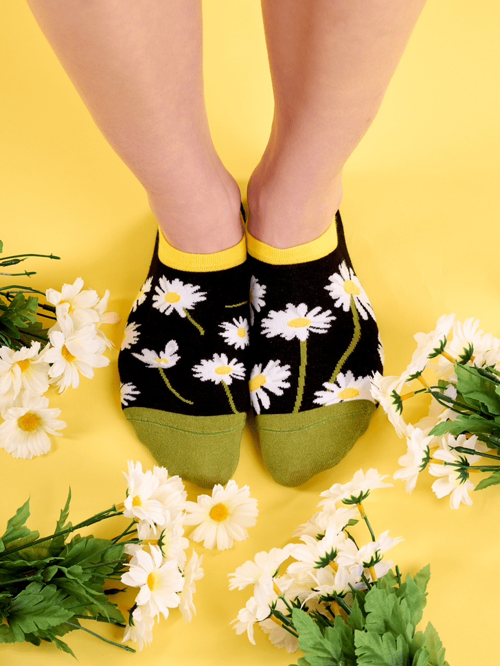 Le Bar a Chaussettes - Socquettes Invisibles Marguerites dans la Nuit