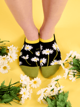 Le Bar a Chaussettes - Socquettes Invisibles Marguerites dans la Nuit