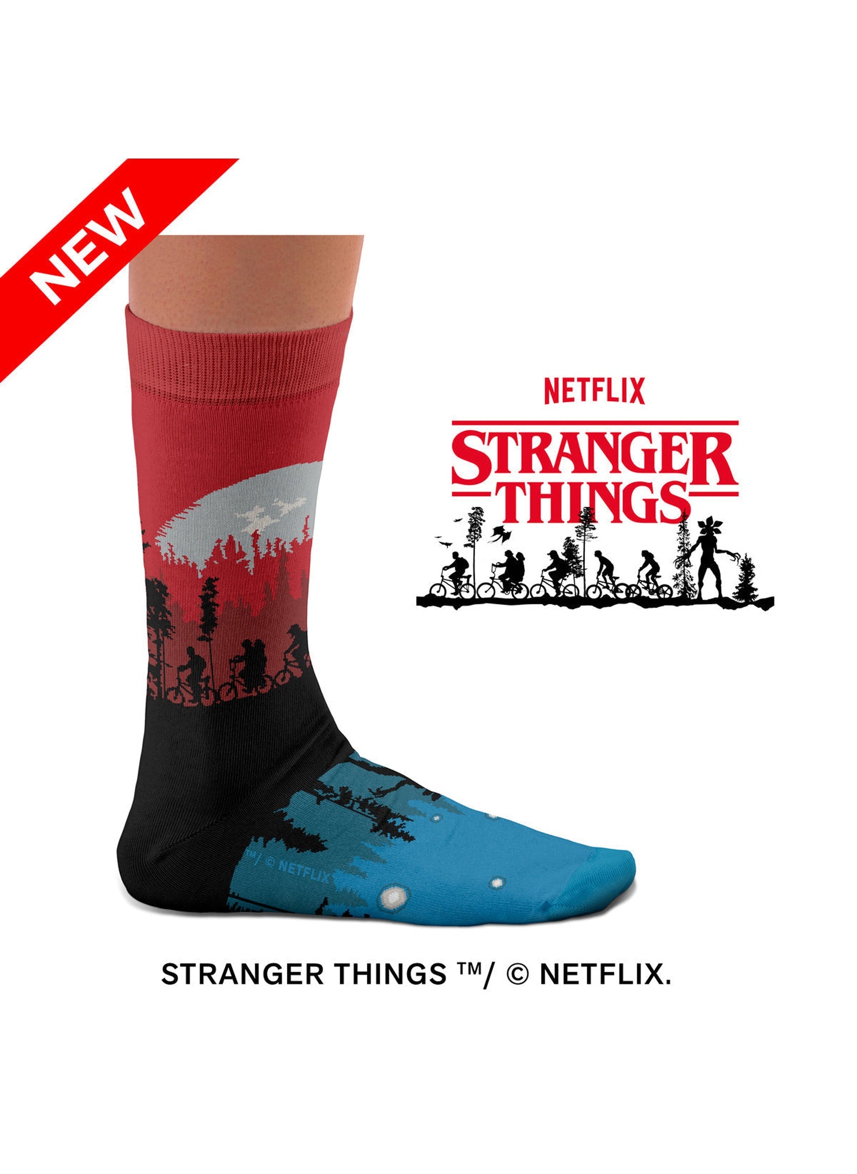 Chaussettes Stranger Things Upside Down - Vue de profil