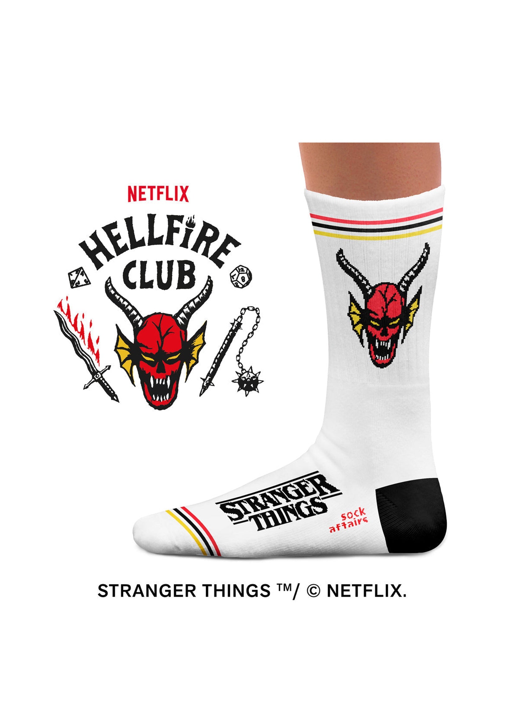 Chaussettes Sport Stranger Things Hellfire Club - Vue intérieure