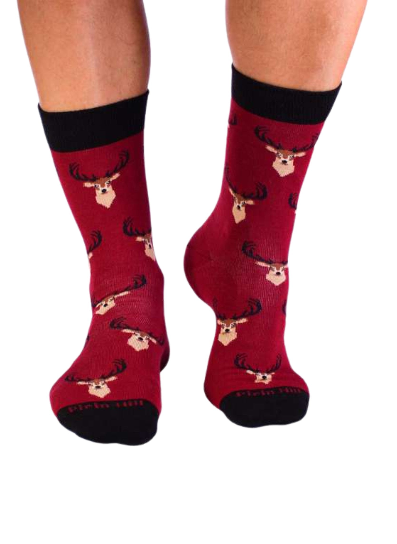 Chaussettes Coton Bordeaux Cerfs Majestueux