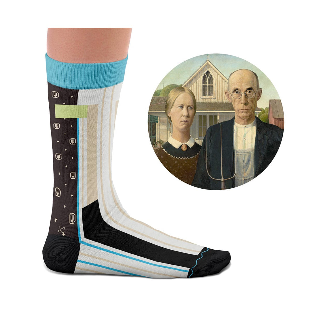 Le Bar a Chaussettes - Chaussettes American Gothic, Grant Wood
