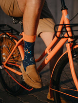 Le Bar a Chaussettes - Chaussettes Bicyclettes Oranges