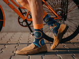 Le Bar a Chaussettes - Chaussettes Bicyclettes Oranges