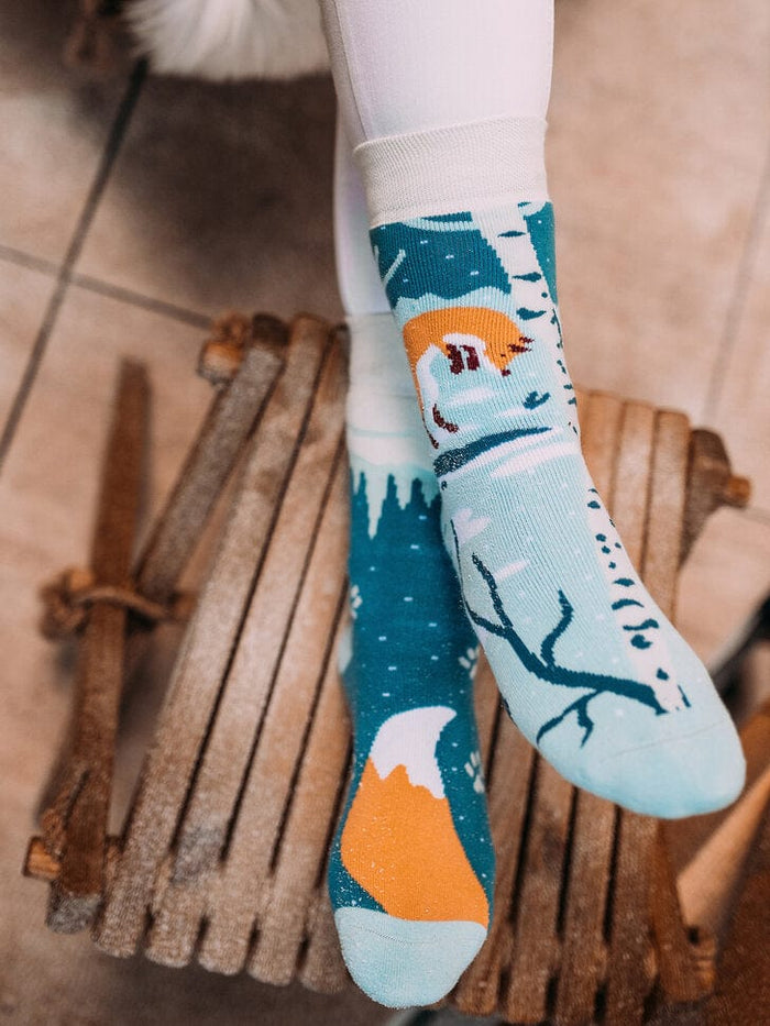 Le Bar a Chaussettes - Chaussettes Chaudes Renards en Hiver