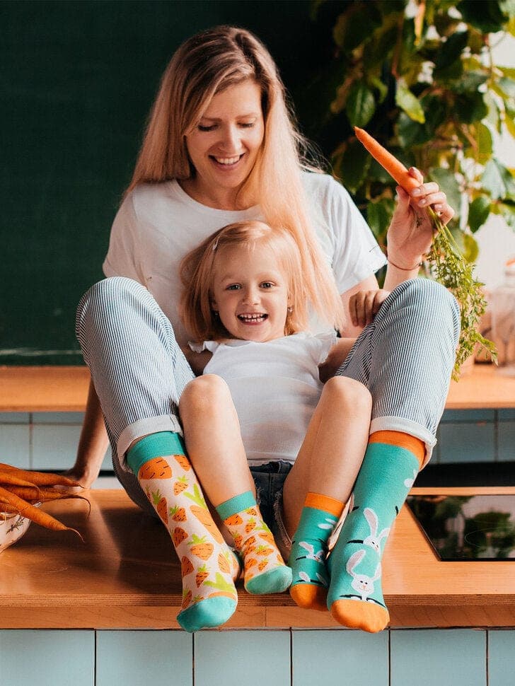Le Bar a Chaussettes - Chaussettes Enfants Lapins et Carottes
