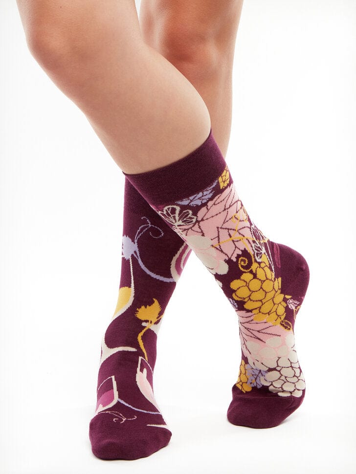 Le Bar a Chaussettes - Chaussettes Vin Rouge et Raisins