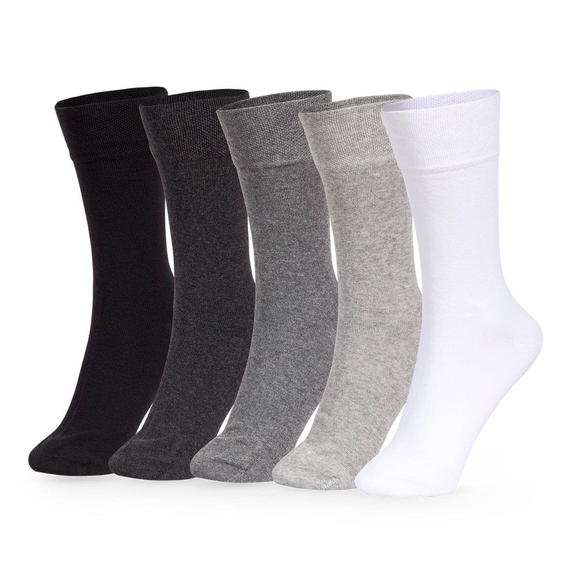 Le Bar a Chaussettes - Lot de 5 Paires de Chaussettes Classiques Noires et Blanches.