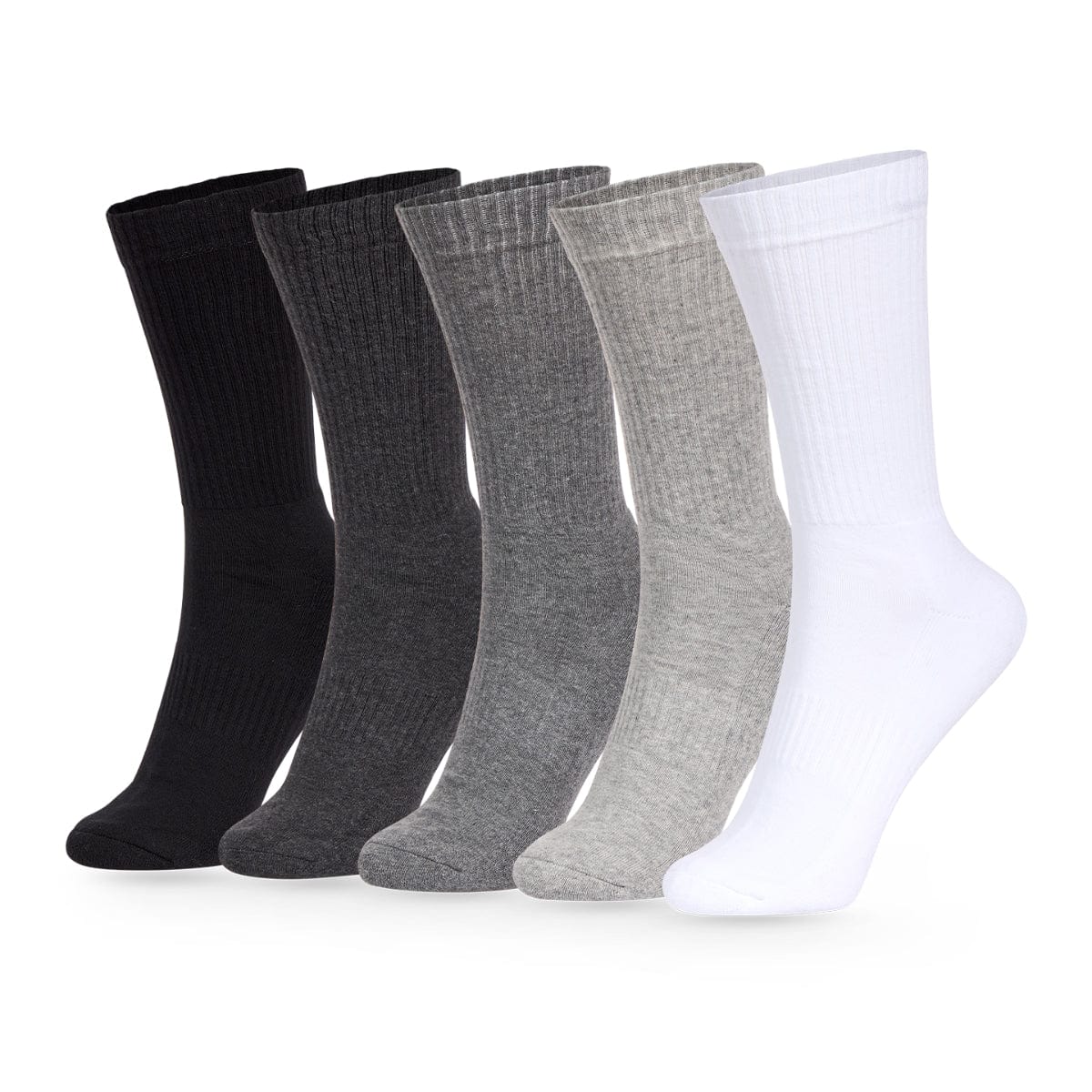 Le Bar a Chaussettes - Lot de 5 Paires de Chaussettes de Sport Noires et Blanches.