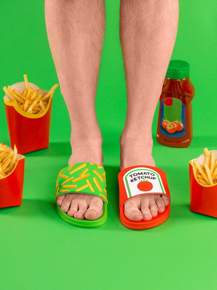 Le Bar a Chaussettes - Sandales Originales Frites et Ketchup