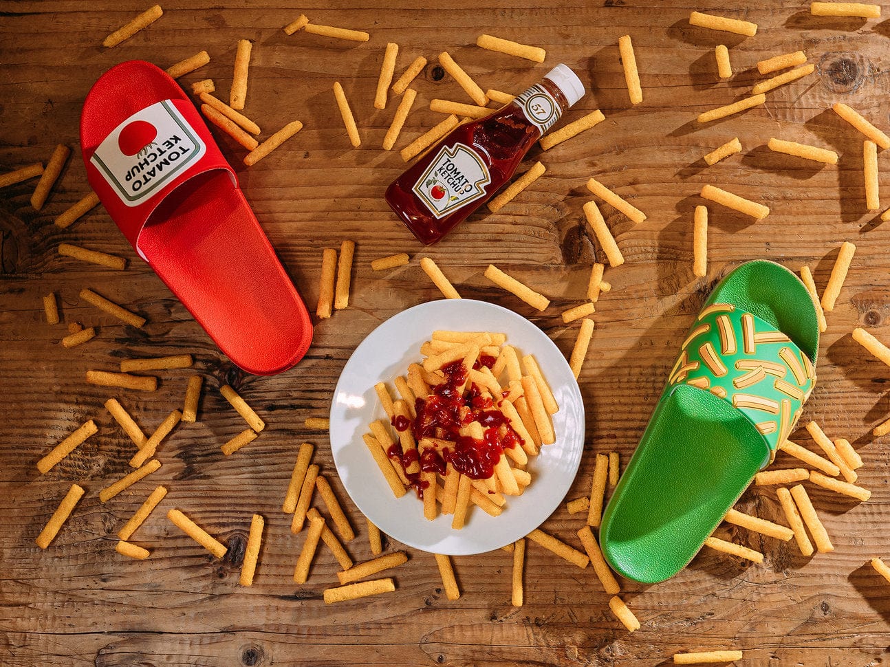 Le Bar a Chaussettes - Sandales Originales Frites et Ketchup