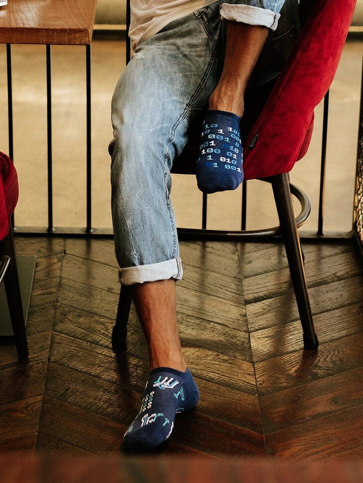 Le Bar a Chaussettes - Socquettes Invisibles Binaire 0 et 1