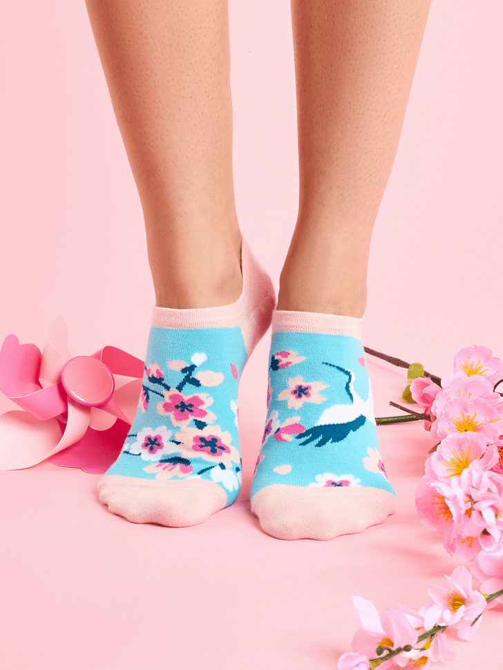 Le Bar a Chaussettes - Socquettes Invisibles Sakura & Héron
